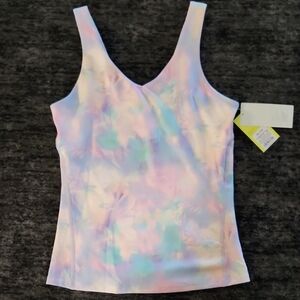 All in Motion Fitted Pink and Blue Sleeveless Tank